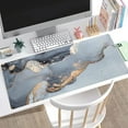 thumbnail image 6 of Large Extended Marble Gaming Mouse Pad, Desk Mat with Stitched Edges XXL Size, Grey Golden Marble Keyboard Mat for Desktop, Laptop, Wireless Mouse, Work, Game, Office, Home 31.5x15.7 Inchs, 6 of 6