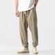 thumbnail image 1 of Ceisia Men's Breathable Loose Tapered Casual Pants with Elastic Drawstring Waist Yellow XXXXXL Gifts, 1 of 8