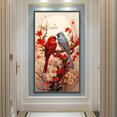thumbnail image 2 of (A8237) Lleno Diamantes Ciruelo Cardenal Y Pájaro Azul Serie Resina Diamante 40*70CM, 2 of 9