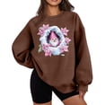 thumbnail image 3 of Feancey Merry Christmas Sweatshirt Women Novelty Gnome Printed Pullover Tops Drop Shoulder Long Sleeve Crewneck Sweatshirts Fashion Gift Ideas Coffee S, 3 of 6