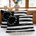 thumbnail image 6 of 2 Pack Outdoor Waterproof Throw Pillows,USA Flag Independence Day Decorative Rectangle Pillow Case Patio Pillows for Chair Couch Sofa 20x12in, 6 of 9