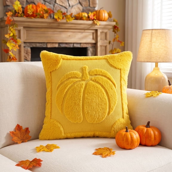 Fall Home Decor Indoor, Cozy Fall Decor, for Farmhouse Living Room Dwellers and Casual Party Planners, to Refresh Existing Throw Pillow Inserts for A Soft Autumn Festive Touch, 1