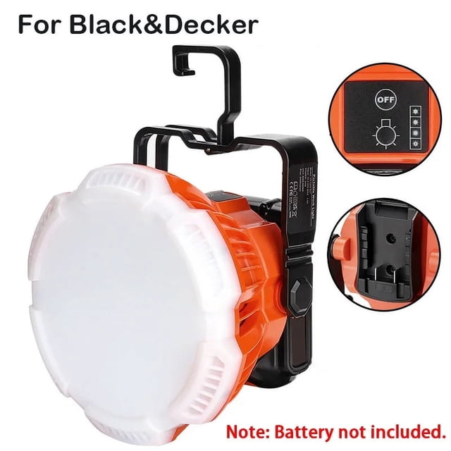 Luz de Trabajo LED Portátil de 24W 2400LM con Gancho para Makita/Bosch/Dewalt/Milwaukee/Black Decker/Craftsman Batería de Litio de 18V 20V