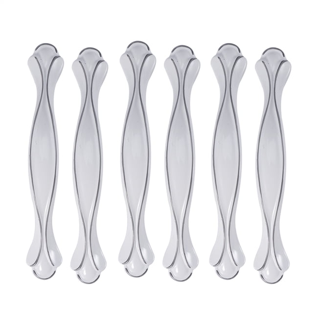 6 Pcs Poignées de Meubles en Alliage de Zinc pour Tiroir et Accessoires de Garde-Robe (Blanc)