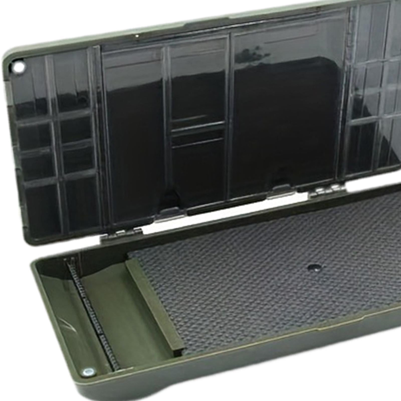 figatia Fishing Tackle Case Rig Box Organizer Portable Waterproof 2 Layer PVC Fishing Tackle Box Carp Fishing Tackle Box Fly Box