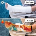 thumbnail image 7 of COEQINE Marble Stripes Leg Cast Cover Outdoor Protection Leg Cover Fashionable Leg Cast Cover Sock-S Stretch Fabric Leg Cast Protector Washable Cast Decoration for Seniors, 7 of 7