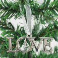 thumbnail image 2 of Navidad Aleación Adorno de árbol de Navidad-Paz / Esperanza Amor / Fe / Letras de Noel - Plata Yotijar Decoración navideña, 2 of 8