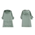thumbnail image 4 of IROINNID Women's Frog Hoodie Mid-Length Long Sleeve Solid Color Funny Fashion Pocket Cute Design Sweatshirt Tops, Mint Green, 4 of 9