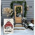 thumbnail image 5 of Christmas Garden Flags 12.5x18 Inch Double Sided, Oh Fudge Funny Hat Small Seasonal Decoration for Holiday Xmas Winter Yard Outside Outdoor, 5 of 6