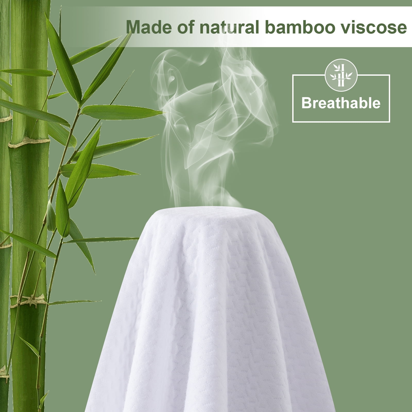 EMONIA Premium 100% Waterproof Mattress Protector Queen Size 3D Air Fabric Cooling Mattress Cover Bed Pad Smooth Ultra-Soft Breathable Noiseless Washable with 8''-21'' Deep... EMONIA Premium 100% Waterproof Mattress Protector Queen Size 3D Air Fabric Cooling Mattress Cover Bed Pad Smooth Ultra-Soft Breathable Noiseless Washable with 8''-21'' Deep... - Image 6