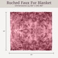 thumbnail image 4 of Lavish Home 60x80-Inch Ruched Faux Fur Blanket for Sofas and Beds (Pink), 4 of 10