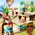 thumbnail image 1 of Set de vías de tren eléctricas iPlay iLearn Forest Adventure 62 piezas, 1 of 7
