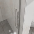 thumbnail image 6 of Frameless Shower Door, 48" W x 72" H Sleek Silent Sliding Glass Door, 1/4" (6mm) Thick Tempered Clear Glass with Easy-clean Coating, Heavy-Duty 304 Stainless Steel, Chrome, 6 of 8
