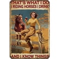 thumbnail image 1 of Placa Metal Vintage Vaquera Pintura Hierro Rectangular Arte Pared Del 20x30cm, 1 of 9