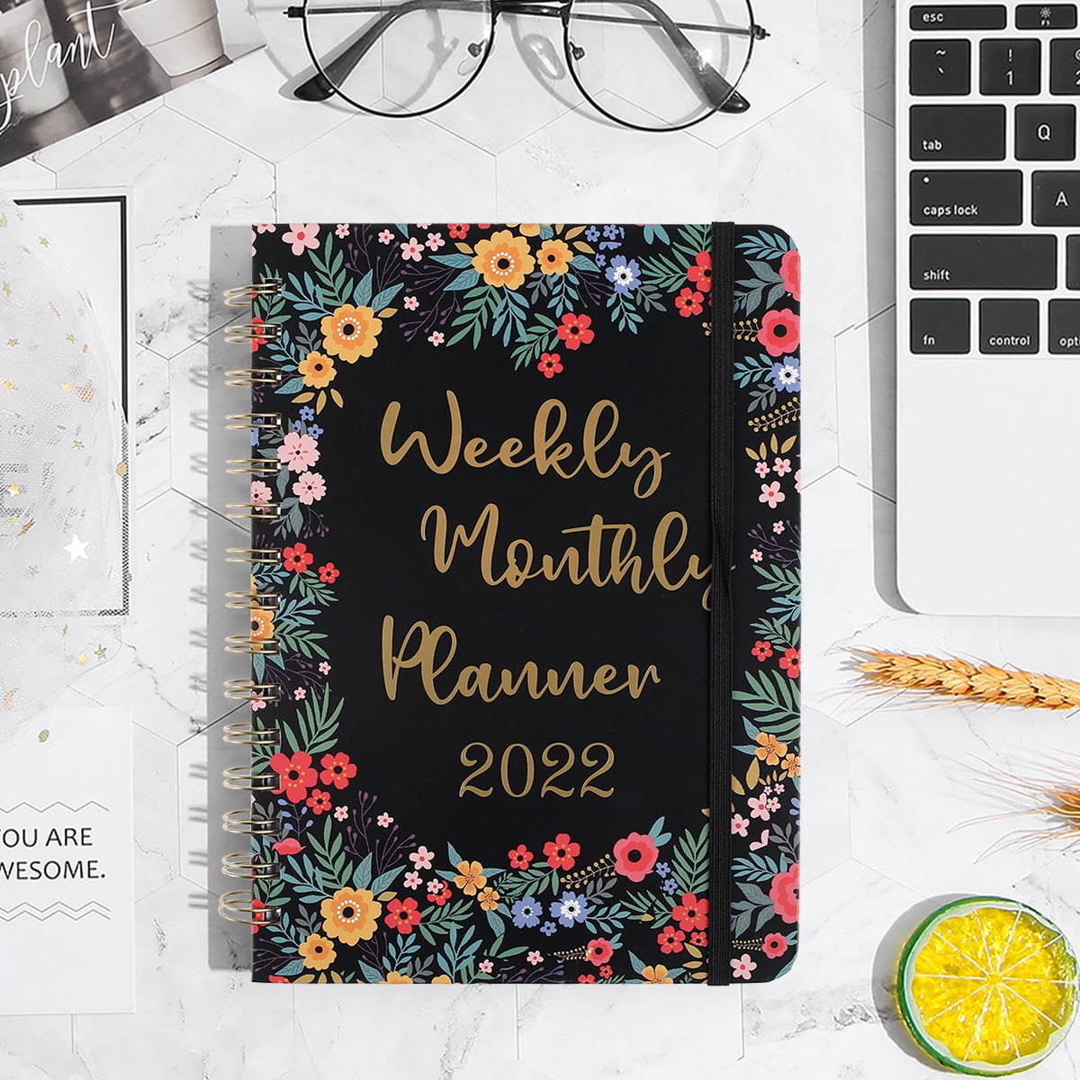 Hands DIY A5 2022 Planner with 76 Pages 365 Days Planner Goal Setting Pocket Notepad Daily Agenda Planner for Office School