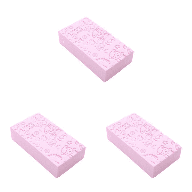 Esponja Baño Exfoliante Corporal Masajeador Piel Muerta Cepillos Limpieza () Rosa