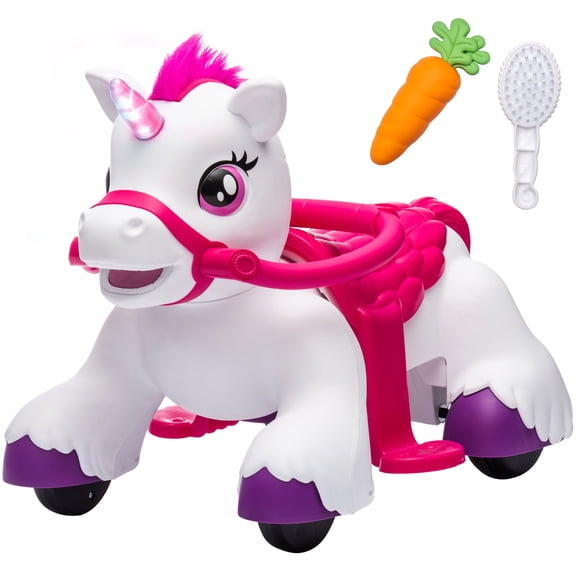 Xuanlur Kids Ride On car, Ride On Toys w/Bluetooth Audio, 4.4mph Max Speed, Multi-Color Lights, On/Off Light Switch,Volume Control, Electric carfor age 3 (Purple)