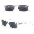 thumbnail image 5 of Lunettes de Soleil de Lecture Hommes Femmes Cadre Classique Carré pour Usage Extérieur Lunettes de Soleil Lecteurs Lunettes avec Goulot à Ressort Dioptrie Lentille Marron Gris +300, 5 of 5
