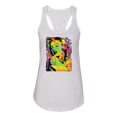 thumbnail image 2 of Wild Bobby, Colorful Woman Marilyn Monroe Pop Culture Ladies Racerback Tank Top, White, Large, 2 of 3