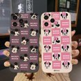 thumbnail image 2 of Para Xiaomi Redmi Note 12 12S 4G Pro 5G 9S 9A 12C Cara Divertida Mickey Minnie Plaid Square Edge Cubierta Completa Len Funda Protectora, 2 of 4