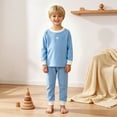 thumbnail image 2 of WUANDIXFA Teen Pajamas Girls 1-13 Years Infant Kids Toddler Girls Boys Soft Comfy Sleepwear Pajamas 2pcs Set,Blue,7-8 Years, 2 of 8