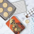 thumbnail image 5 of Elegant Skeleton Drinking Coffee Oven Mitts Pot Holders 2 pcs Heat Resistant for Kitchen Baking Grilling, 5 of 7