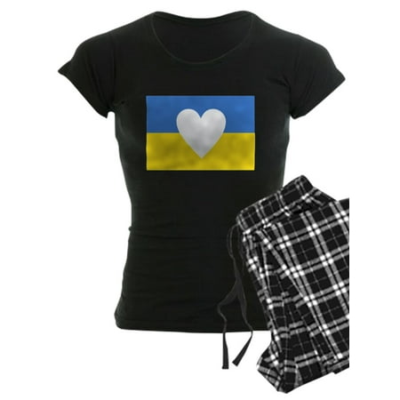

CafePress - Ukraine Heart Pajamas - Women s Dark Pajamas