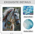 thumbnail image 3 of Diamond Art Kits for Adults - 5d White Horse Feathered Jewelry Diamond Painting for Adults, Diamond Art for Adults Beginners, Diamond Painting Kits for Adults for Home Wall Decor, 3 of 7