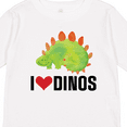 thumbnail image 4 of Inktastic Dinosaur I Love Dinos Prehistoric Jurassic Animal Boys or Girls Long Sleeve Toddler T-Shirt, 4 of 5