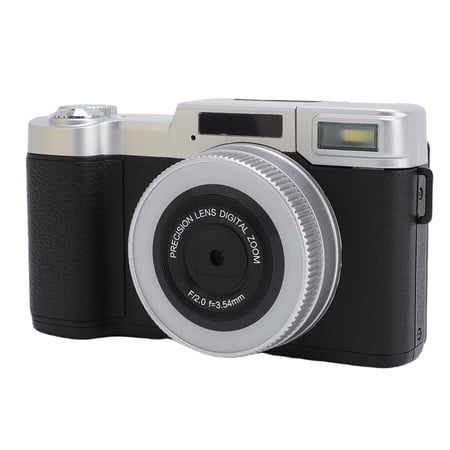 Riousery 4K Digital Camera Autofocus 64MP Vlog Camera with 2.8 Inch 180 Degree Flip Screen Travel Camara for Photography Black