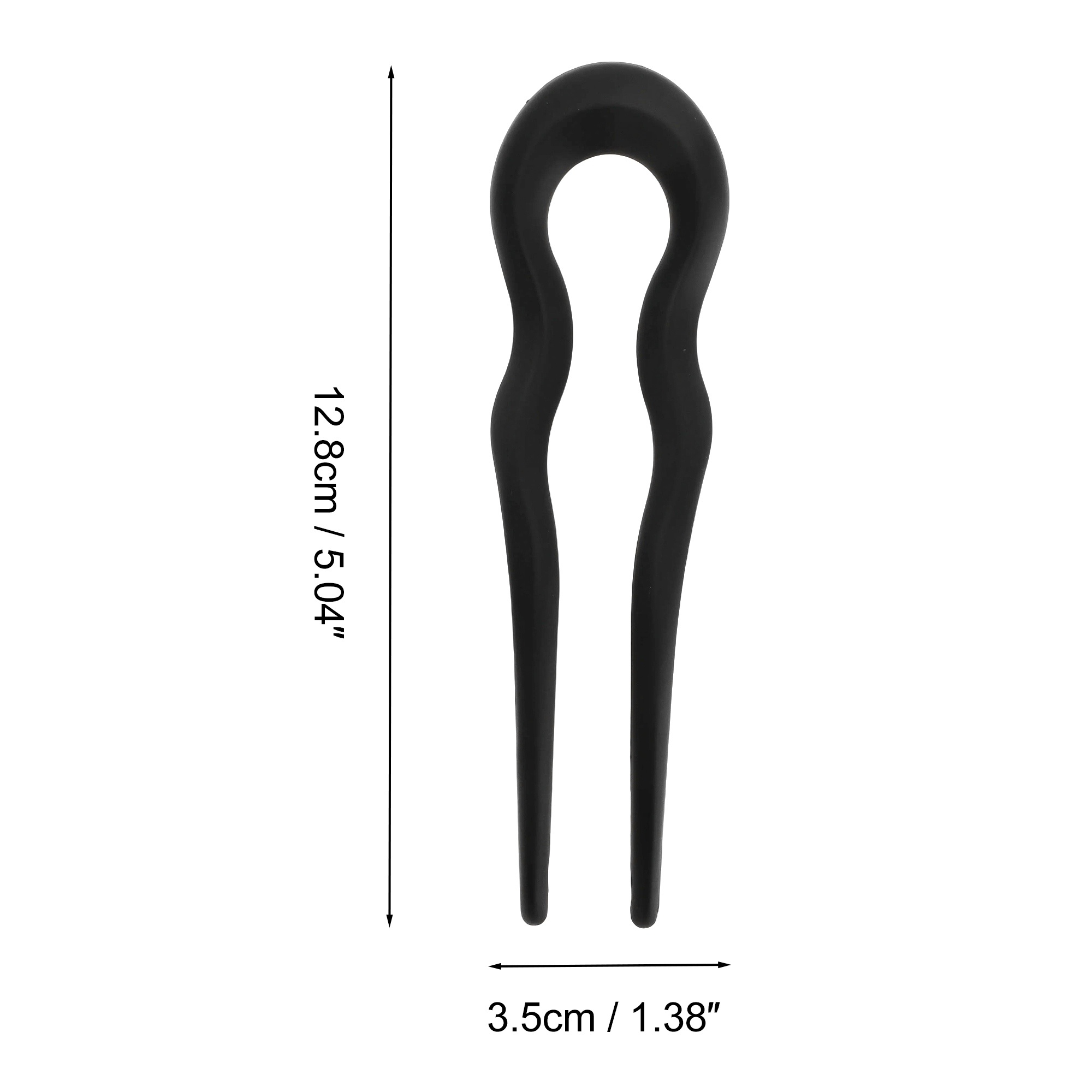 Unique Bargains U-shaped Hair Pin 5.04"x1.38" 1 Pc Black