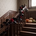 thumbnail image 2 of Aurorax Halloween Garland Indoor Decor,Gothic Furniture Accents 4 Size Dark Academia Black Red Thanksgiving Halloween Decorations Indoor for Mantle Staircase Porch Home Desktop Centre, 2 of 5