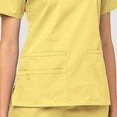 thumbnail image 3 of Wink Origins Bravo-Women's V-Neck Scrub Top, Yellow, M Womens, 3 of 4