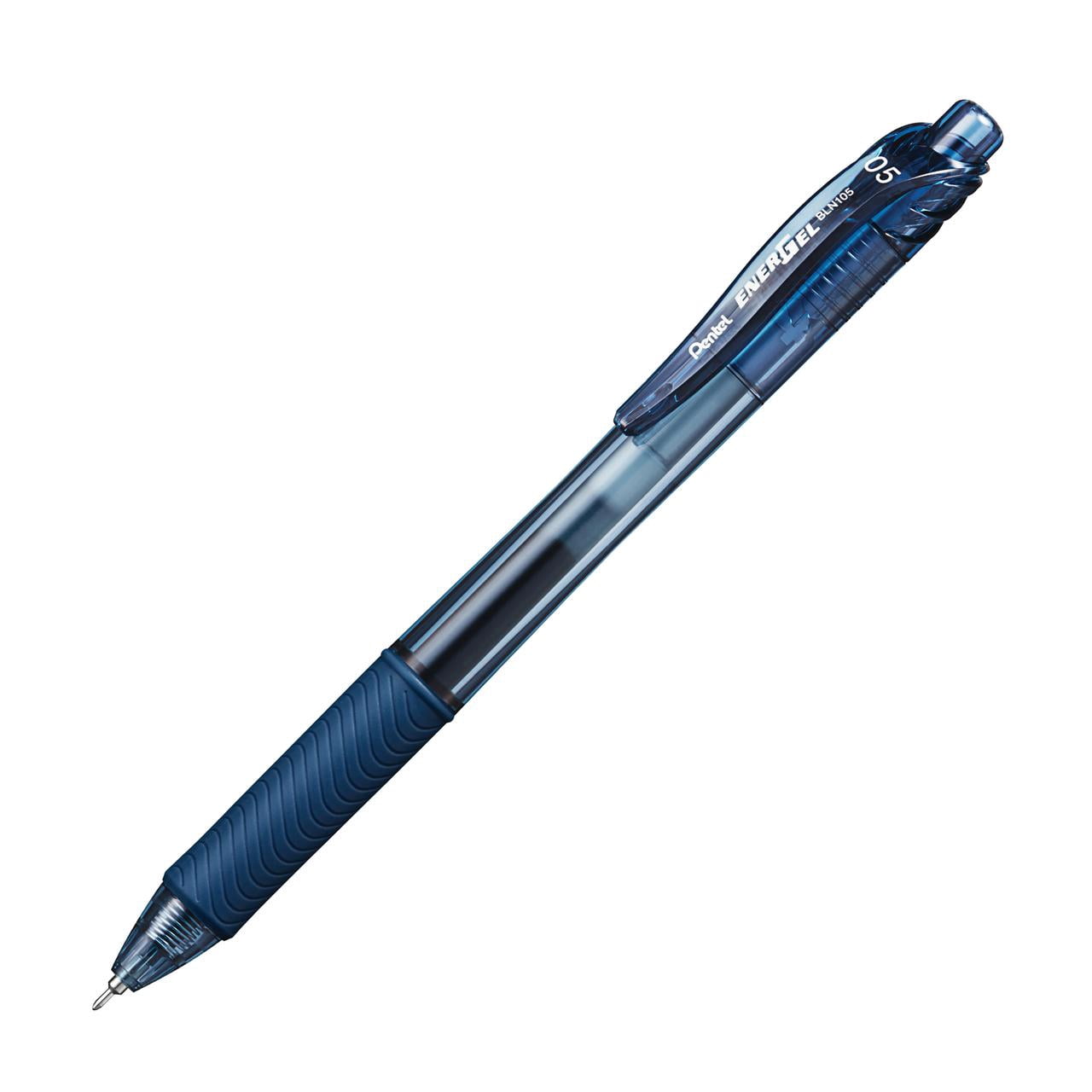 EnerGel-X Rétractable Stylo à Encre Gel, (0,5mm) Pointe Aiguille, Encre Bleu Marin