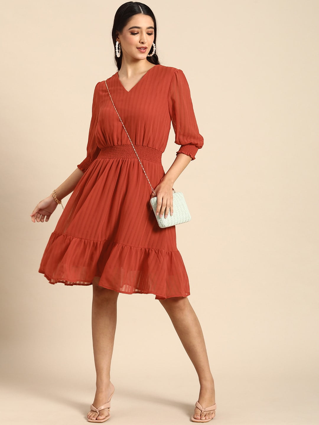 Raabta Fashion Women Maxi Red Dress - Buy Raabta Fashion Women Maxi Red  Dress Online at Best Prices in India | Flipkart.com
