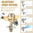 Blushtier 2 Pack Brass MMF7 Impact Sprinklers for Yard Adjustable Lawn