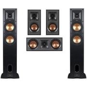 Klipsch Reference 5.0 Home Theater Pack with 2x R-26FA Floorstanding Speaker, R-25C Center Channel Speaker and 2x R-14M Bookshelf Speaker, Black