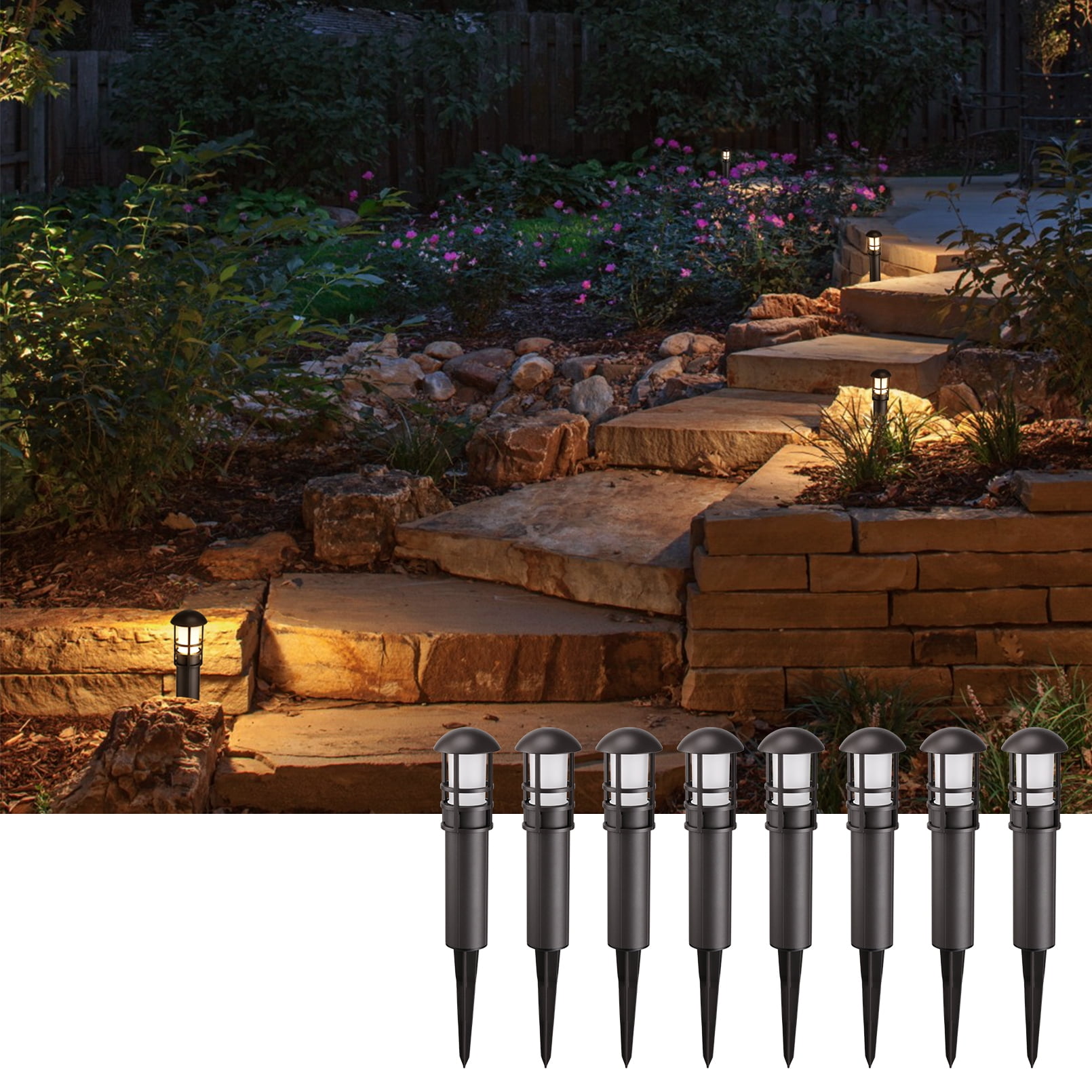 Details about   8 Pack Solar Power LED Hanging Lantern Light Waterproof Outdoor Garden Yard Lamp 