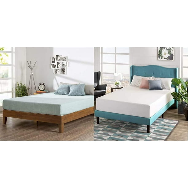 ZINUS Alexis Deluxe Wood Platform Bed Frame / Solid Wood Foundation