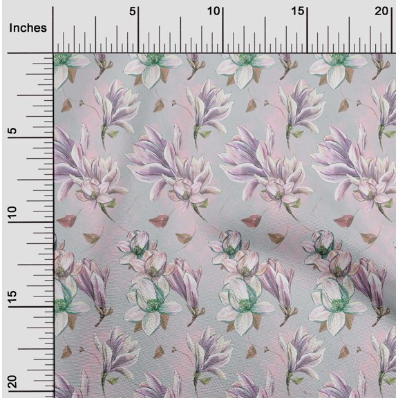 oneOone Silk Tabby Coin Gray Fabric Florals Sewing Craft Projects Fabric Prints By Yard 42 Inch Wide-BCH