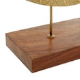 thumbnail image 4 of 22" x 27" Gold Metal Plate Geometric Sculpture with Wood Stand, by DecMode, 4 of 9
