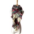 thumbnail image 2 of Women Triangle Plaid Tartan Scarf Winter Warm Blanket Wrap Shawl, 2 of 7