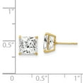 thumbnail image 3 of 14K Yellow Gold Earring Stud Women'S Cubic Zirconia CZ 8 mm, 3 of 3