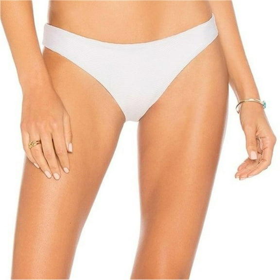Tavik Womens Ali Minimal Coverage Bikini Swim Bottom, White, Large