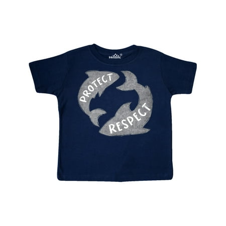 

Inktastic Respect and Protect Sharks Gift Toddler Boy or Toddler Girl T-Shirt