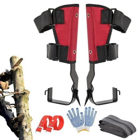 

Tree Climbing Gear Non-Slip With Free Safety Belt Tree Climbing Spikes Pole Adjustable Climbing Tree Shoes Non-Slip Pedal For Hunting Observation Picking Fruit classical(single tooth)