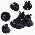 thumbnail image 5 of CAUYDY Toddler Boys Black Lace Up Sneakers Breathable Mesh Athletic Running Shoes Non Slip Lightweight Sport Shoes for Kids Outdoor Play(L101-Black,8.5), 5 of 6