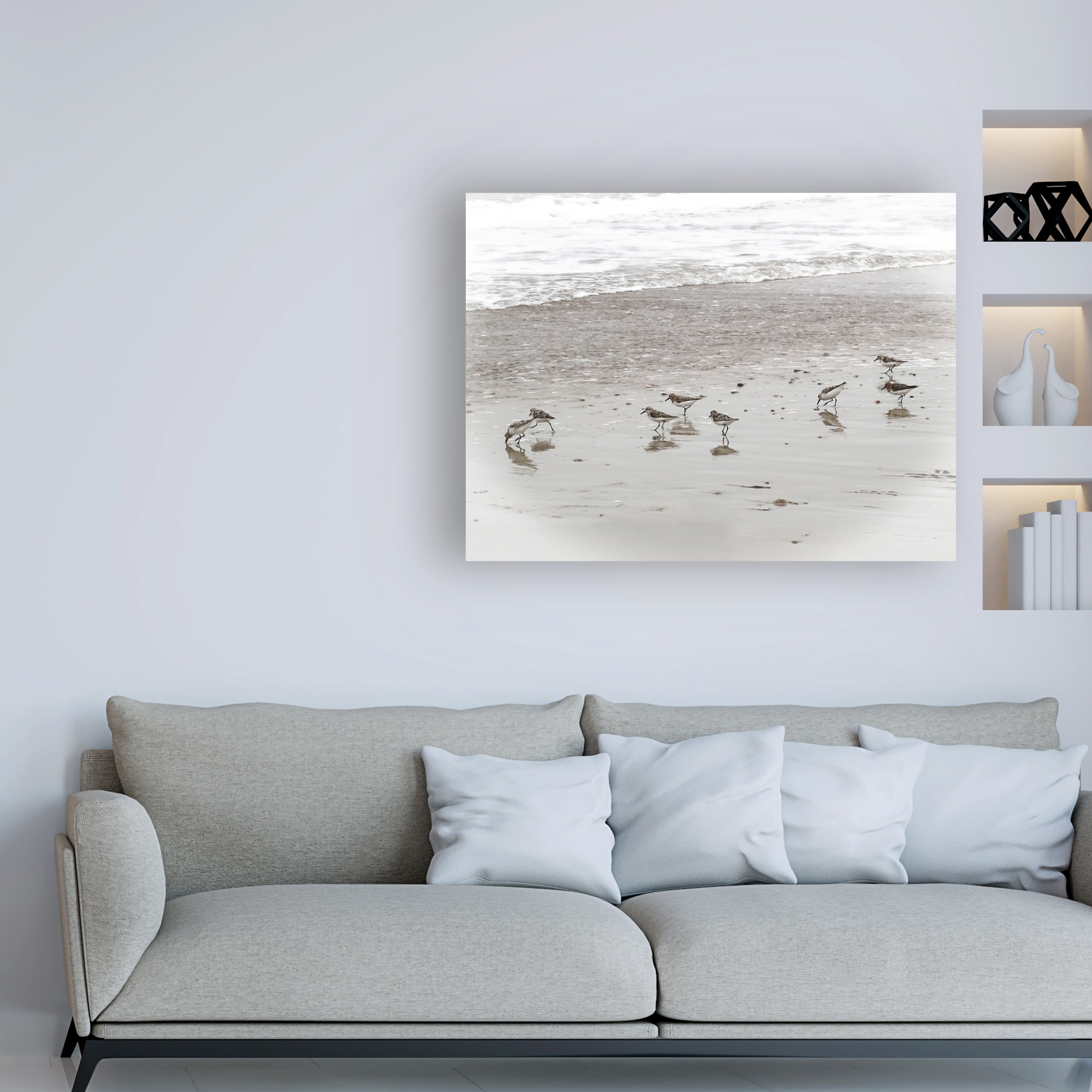 Trademark Fine Art 'Sandpipers' Canvas Art by Brooke T. Ryan