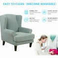 thumbnail image 3 of JIAN YA NA Wing Chair Cover Wing Back Arm Chair Furniture Cover Wing Chair Slipcovers Sofa Cover High Stretch Slip Resistant (Light Gray), 3 of 10