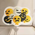 thumbnail image 1 of Halloween Carpet Rug For Living Room Bathroom Bedroom Non Slip Dirt Faux Wool Halloween Themed Eye Balloon Design, 1 of 6